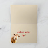 Funny You and Me Valentijnsdag Animal Feestdagen Kaart (Binnen)