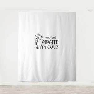 Funny You Bet Giraffe Ik ben Schattige - Giraffe L Wandkleed
