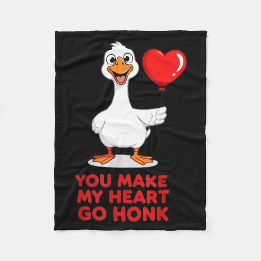 Funny You Make My Heart Go Honk Matching Valentine Fleece Deken (Voorkant)
