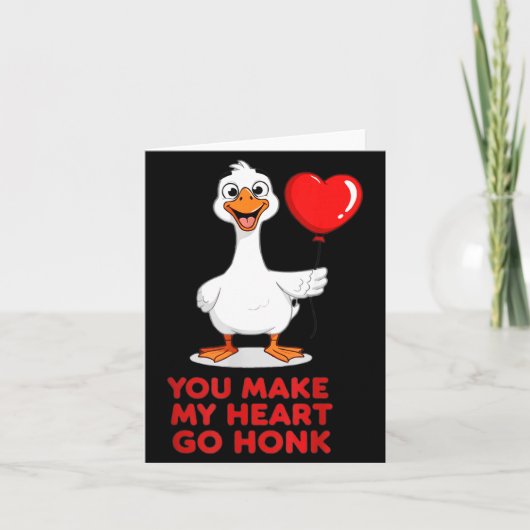 Funny You Make My Heart Go Honk Matching Valentine Kaart (Voorkant)