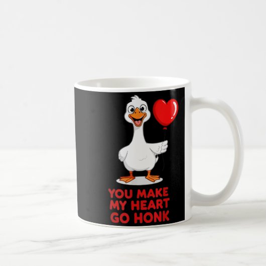 Funny You Make My Heart Go Honk Matching Valentine Koffiemok (Rechts)