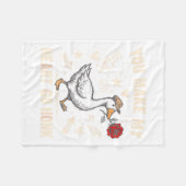 Funny You Make My Heart Go Honk Silly Goose Valent Fleece Deken (Voorkant (Horizontaal))