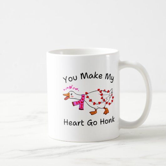 Funny You Make My Heart Go Honk Silly Goose Valent Koffiemok (Rechts)
