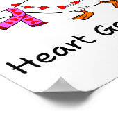 Funny You Make My Heart Go Honk Silly Goose Valent Poster (Hoek)