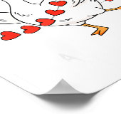 Funny You Make My Heart Go Honk Silly Goose Valent Poster (Hoek)