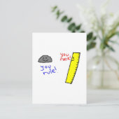 Funny "You Rock, You Rule"-producten Briefkaart (Staand voorkant)