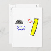 Funny "You Rock, You Rule"-producten Briefkaart (Voorkant / Achterkant)