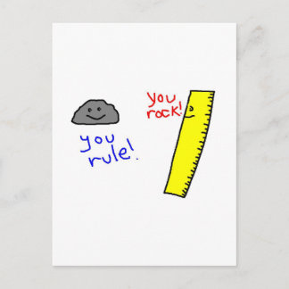 Funny "You Rock, You Rule"-producten Briefkaart