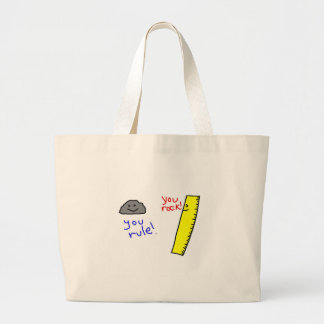 Funny "You Rock, You Rule"-producten Grote Tote Bag