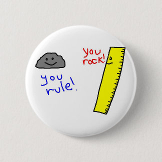 Funny "You Rock, You Rule"-producten Ronde Button 5,7 Cm