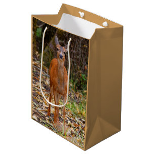 Funny Young Blacktail Deer glimlacht op fotograaf Medium Cadeauzakje
