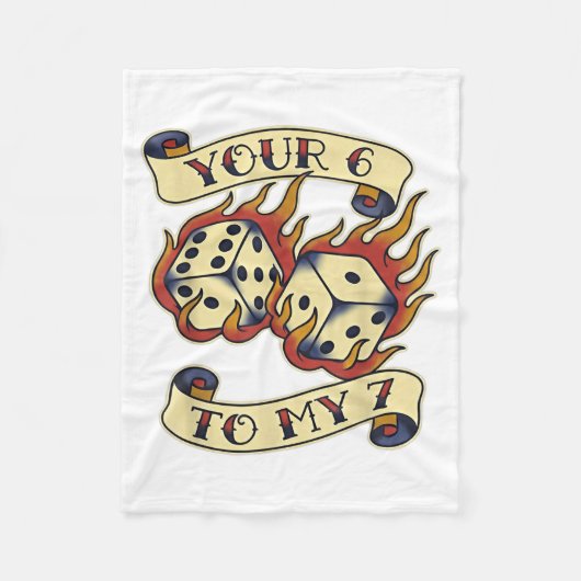 Funny Your 6 In My 7 Meme Valentine’s Day Tattoo S Fleece Deken (Voorkant)