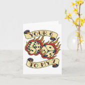 Funny Your 6 In My 7 Meme Valentine’s Day Tattoo S Kaart (Gele Bloem)