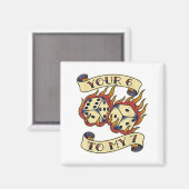 Funny Your 6 In My 7 Meme Valentine’s Day Tattoo S Magneet (Voorkant / Achterkant)