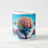 Funny Your Brain Is Like a Muscle Grote Koffiekop (Voorkant)