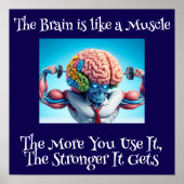 Funny Your Brain Is Like a Muscle Poster (Voorkant)
