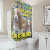 Funny Your Butt smolt Geweldige Basset Hond Douchegordijn (In situ)