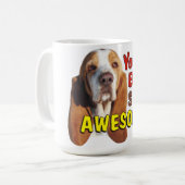 Funny Your Butt smolt Geweldige Basset Hound Mok (Voorkant links)