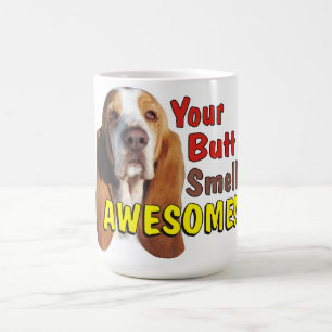Funny Your Butt smolt Geweldige Basset Hound Mok