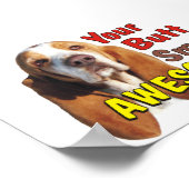 Funny Your Butt smolt GEWELDIGE Basset Hound Poste Poster (Hoek)