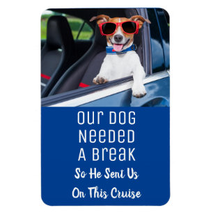 Funny Your Dog Photo Cabin door Cruise Ship Magneet
