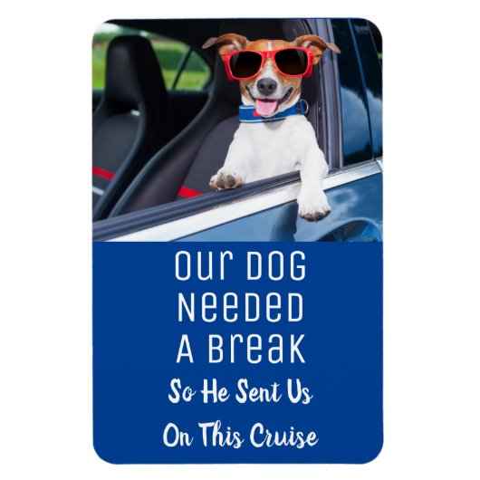Funny Your Dog Photo Cabin door Cruise Ship Magneet (Verticaal)
