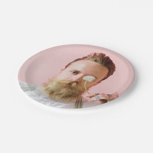 Funny Your Face Custom Photo Papieren Bordje (Gekanteld)