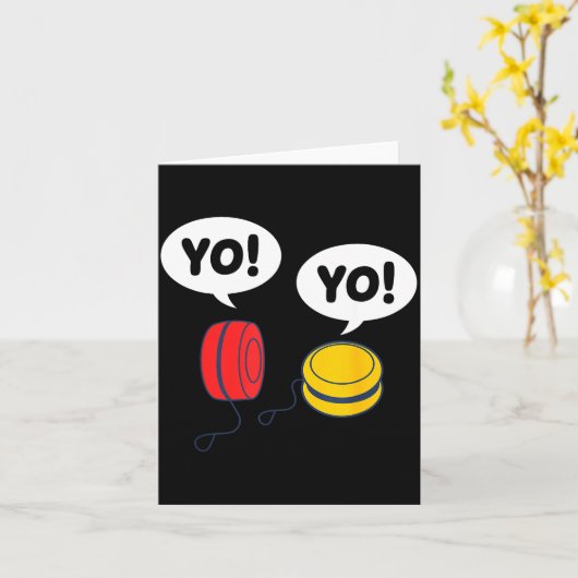 Funny Yoyo  Kaart (Gele Bloem)