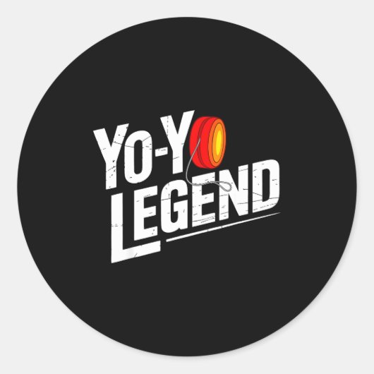 Funny Yoyo Player Legend Yo-yo Performer Ronde Sticker (Voorkant)