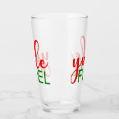 Funny Yule-kerstfeest Glas (Links)