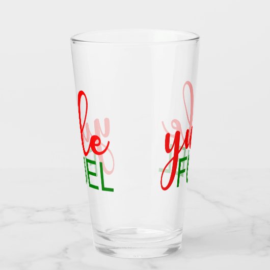 Funny Yule-kerstfeest Glas (Links)