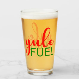 Funny Yule-kerstfeest Glas
