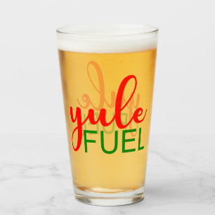 Funny Yule-kerstfeest Glas