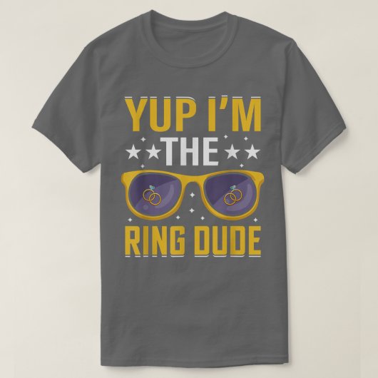 Funny Yup is de ringende man die het huwelijk met  T-shirt (Design voorkant)