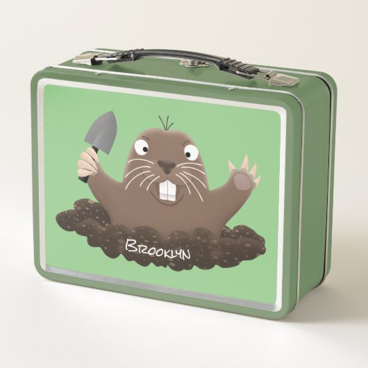 Funny zakgopher digging cartoon illustratie (Achterkant)