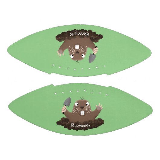 Funny zakgopher digging cartoon illustratie american football (Panelen)