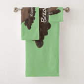 Funny zakgopher digging cartoon illustratie bad handdoek (Insitu)