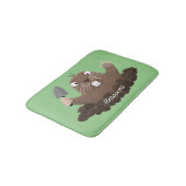 Funny zakgopher digging cartoon illustratie badmat (Gekanteld)