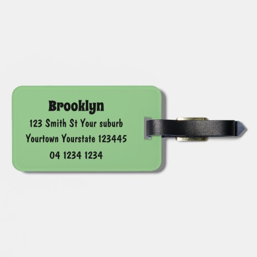 Funny zakgopher digging cartoon illustratie bagagelabel (Achterkant horizontaal)