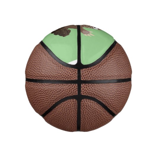 Funny zakgopher digging cartoon illustratie basketbal (Rechts)