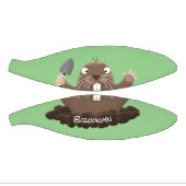 Funny zakgopher digging cartoon illustratie basketbal (Panelen)