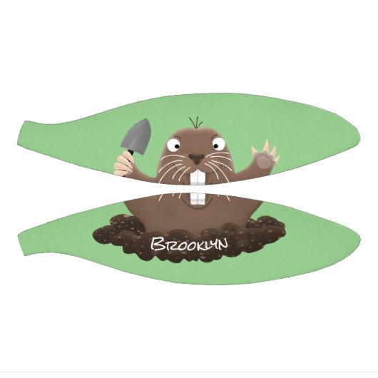 Funny zakgopher digging cartoon illustratie basketbal (Panelen)