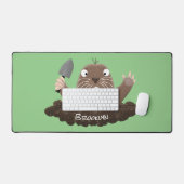 Funny zakgopher digging cartoon illustratie bureaumat (Keyboard & Muis)