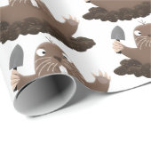 Funny zakgopher digging cartoon illustratie cadeaupapier (Rol Hoek)