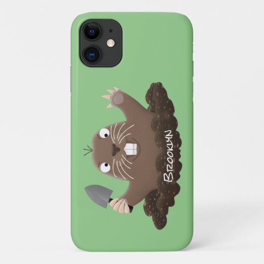 Funny zakgopher digging cartoon illustratie Case-Mate iPhone case (Achterkant)