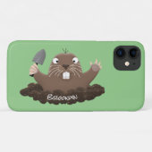 Funny zakgopher digging cartoon illustratie Case-Mate iPhone case (Achterkant (horizontaal))