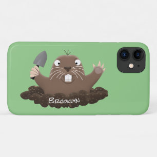 Funny zakgopher digging cartoon illustratie Case-Mate iPhone case