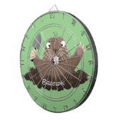 Funny zakgopher digging cartoon illustratie dartbord (Voorkant Rechts)