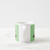 Funny zakgopher digging cartoon illustratie espresso kop (Achterkant)