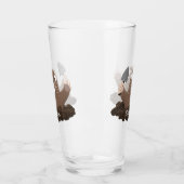 Funny zakgopher digging cartoon illustratie glas (Links)